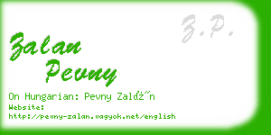 zalan pevny business card